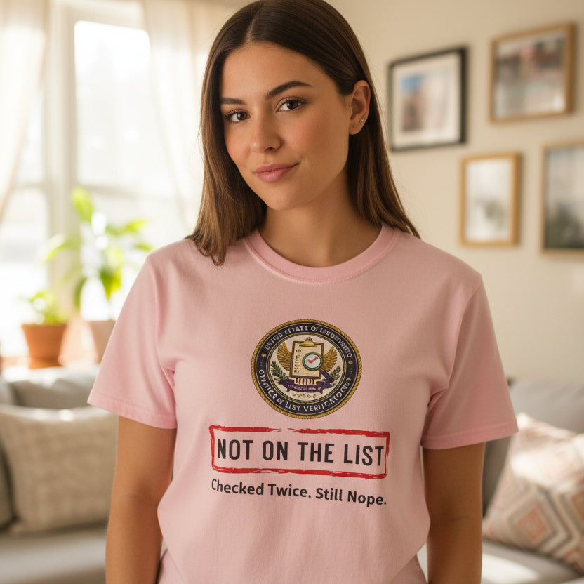 NOT ON THE LIST T-Shirt | United States of Unbothered
