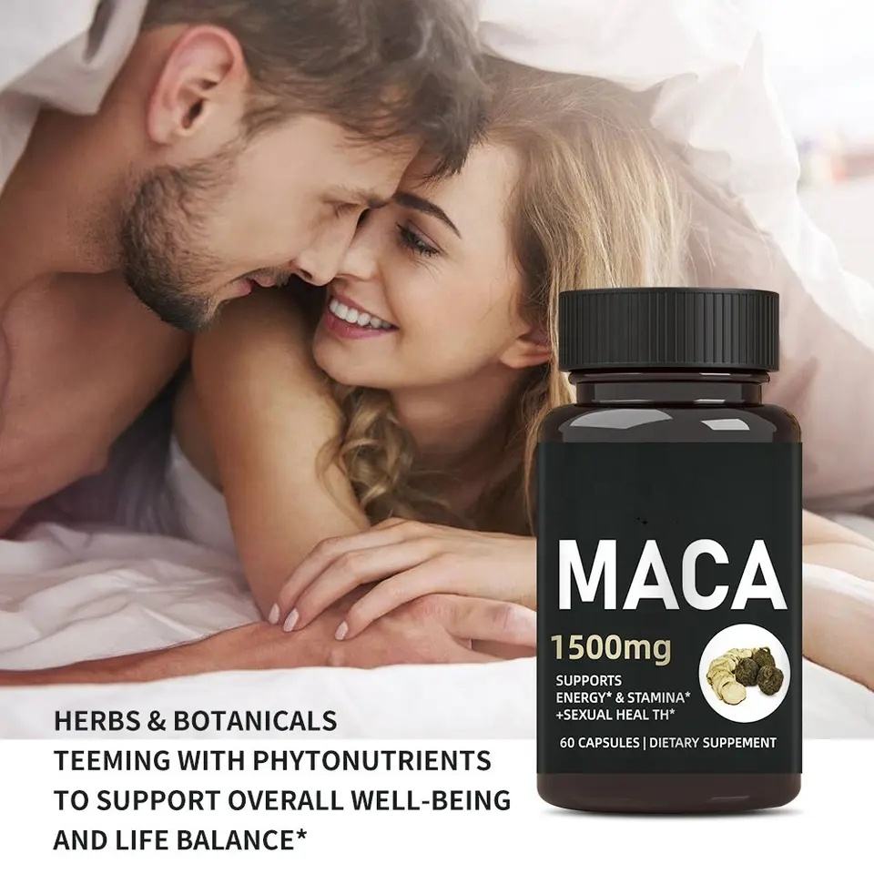 Maca Capsules  root herbal supplement maca extract energy stamina maca root extract capsules - Korvel