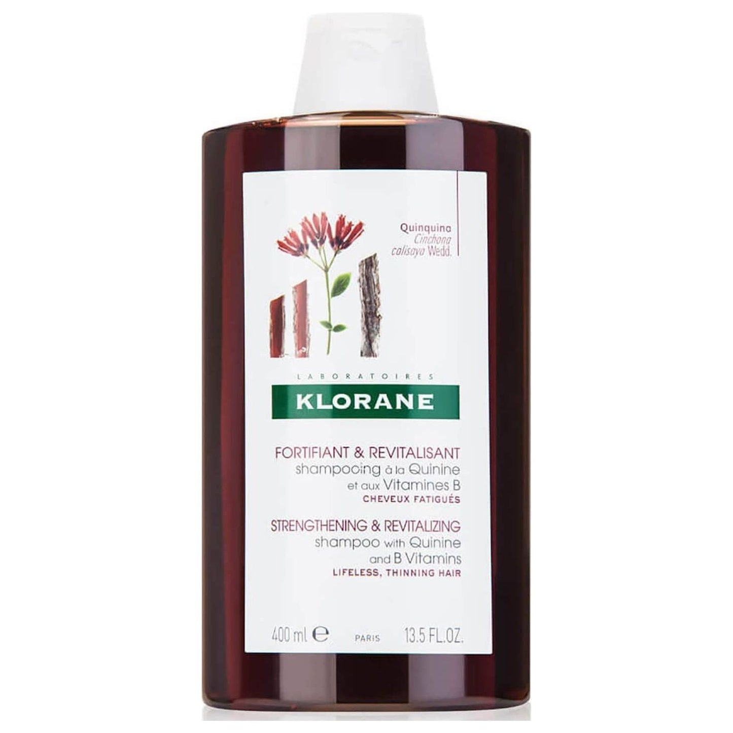 Klorane Strengthening Shampoo with Quinine & B Vitamins - 400ml