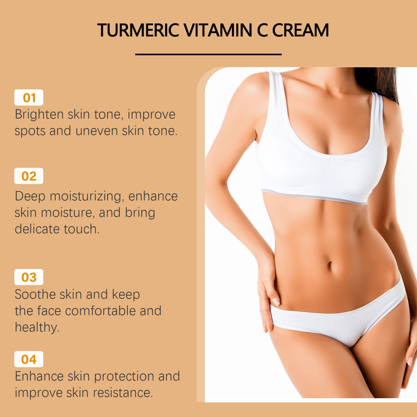 Vitamin C Firming Cream Gentle Moisturizing Moisturizing Firming Daily Apply Body Care Cream - Korvel