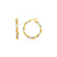 Two-Tone Twisted Wire Round Hoop Earrings in 10k Gold