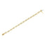 Pulsera de eslabones de plata esterlina chapada en oro amarillo de 10K con diamantes - 7.25"