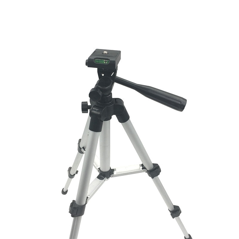 Professional Foldable Camera Tripod Holder Stand Screw 360 Degree Fluid Head Tripod Stabilizer Aluminum with Phone Holder - Korvel