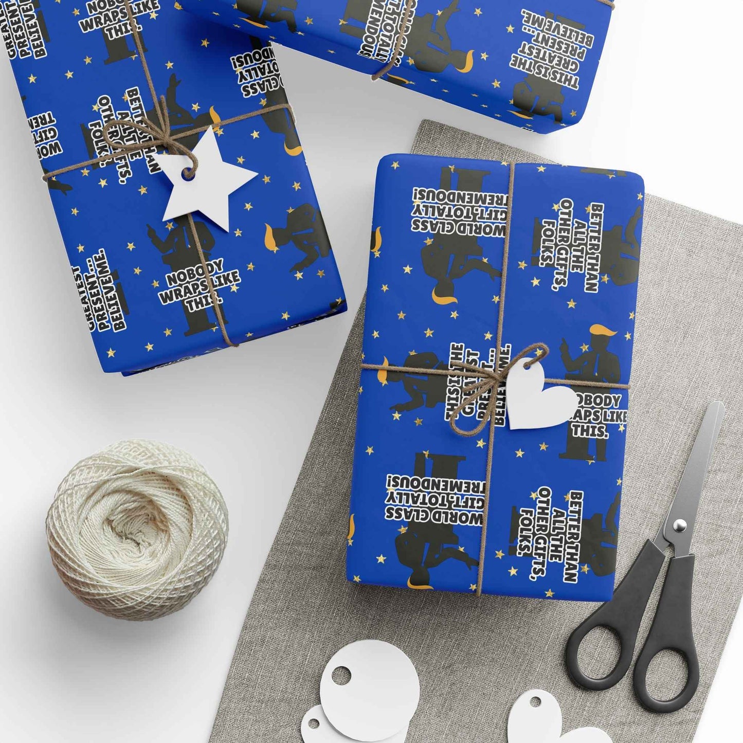 Greatest Present, Believe Me Political Parody Wrapping Paper