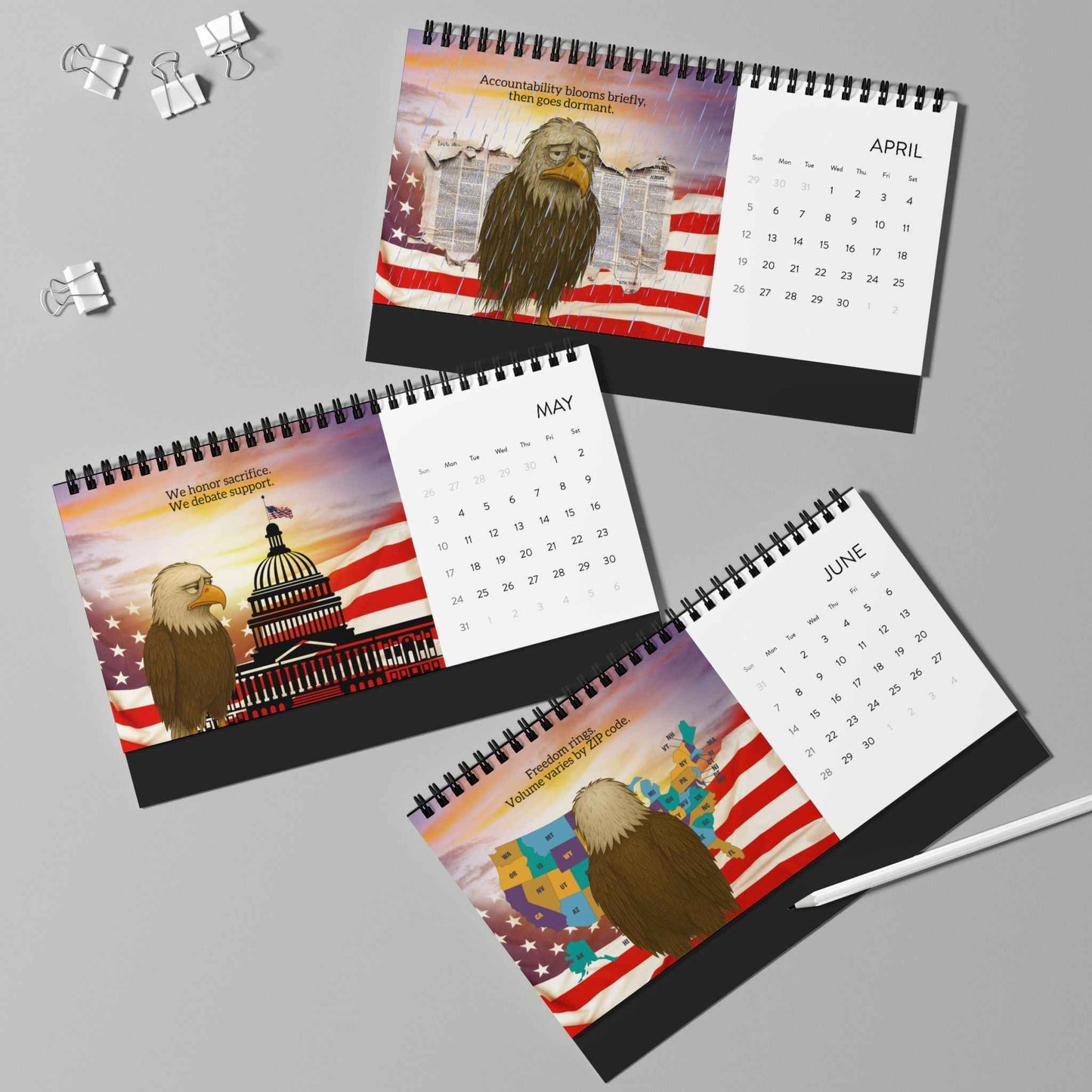 E Pluribus … Sigh: A Bald Eagle’s Year of American Fatigue Calendar