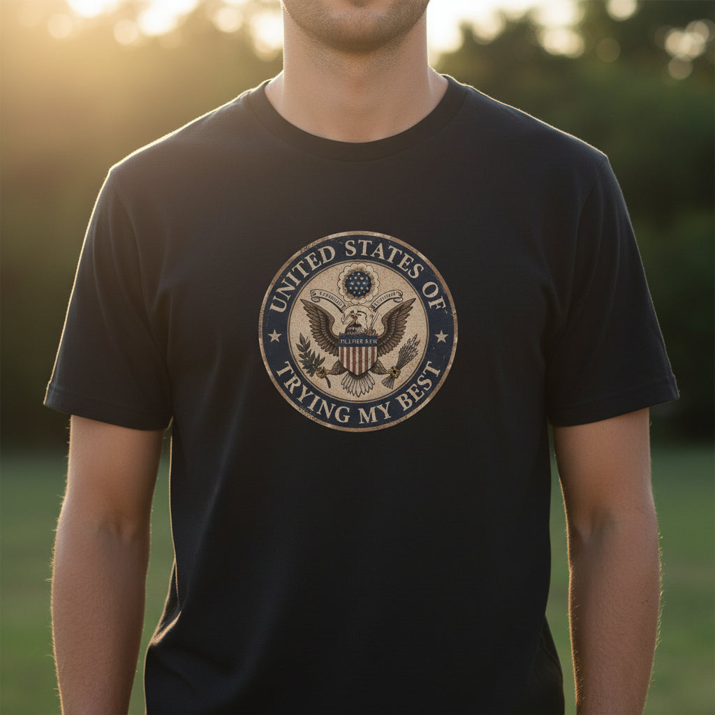 États-Unis de Faire de Mon Mieux T-Shirt Teint à la Garment