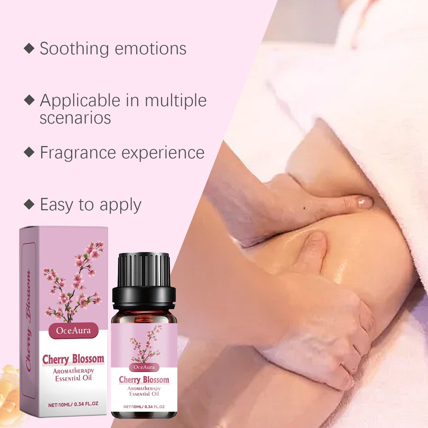 Huile de massage aromathérapeutique apaisante pour la relaxation