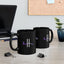 Pause for Epilepsy Awareness Purple Ribbon Black Ceramic Mug