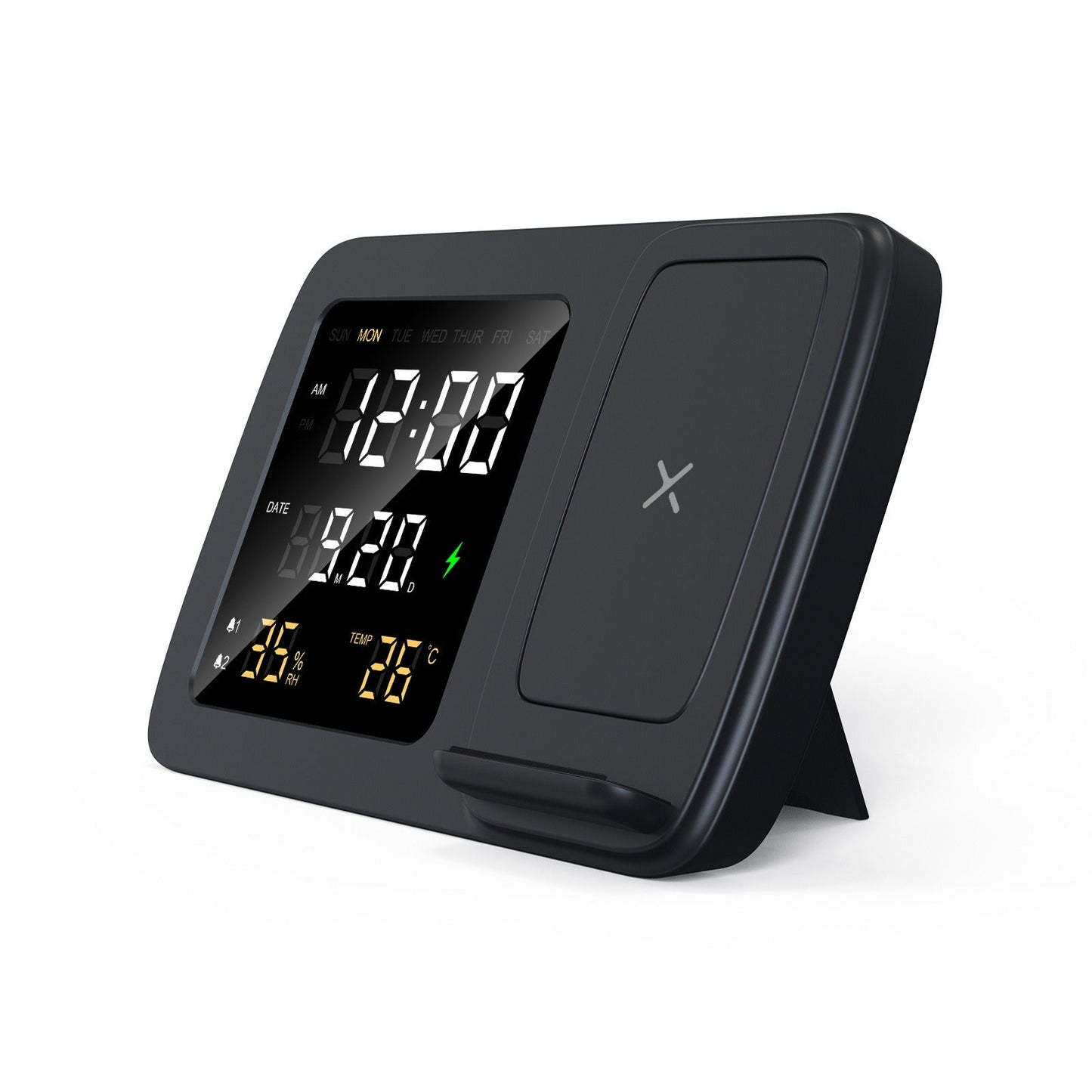 Digital clock wireless charging 15W intelligent three in one alarm clock wireless charging calendar desktop charging - Korvel