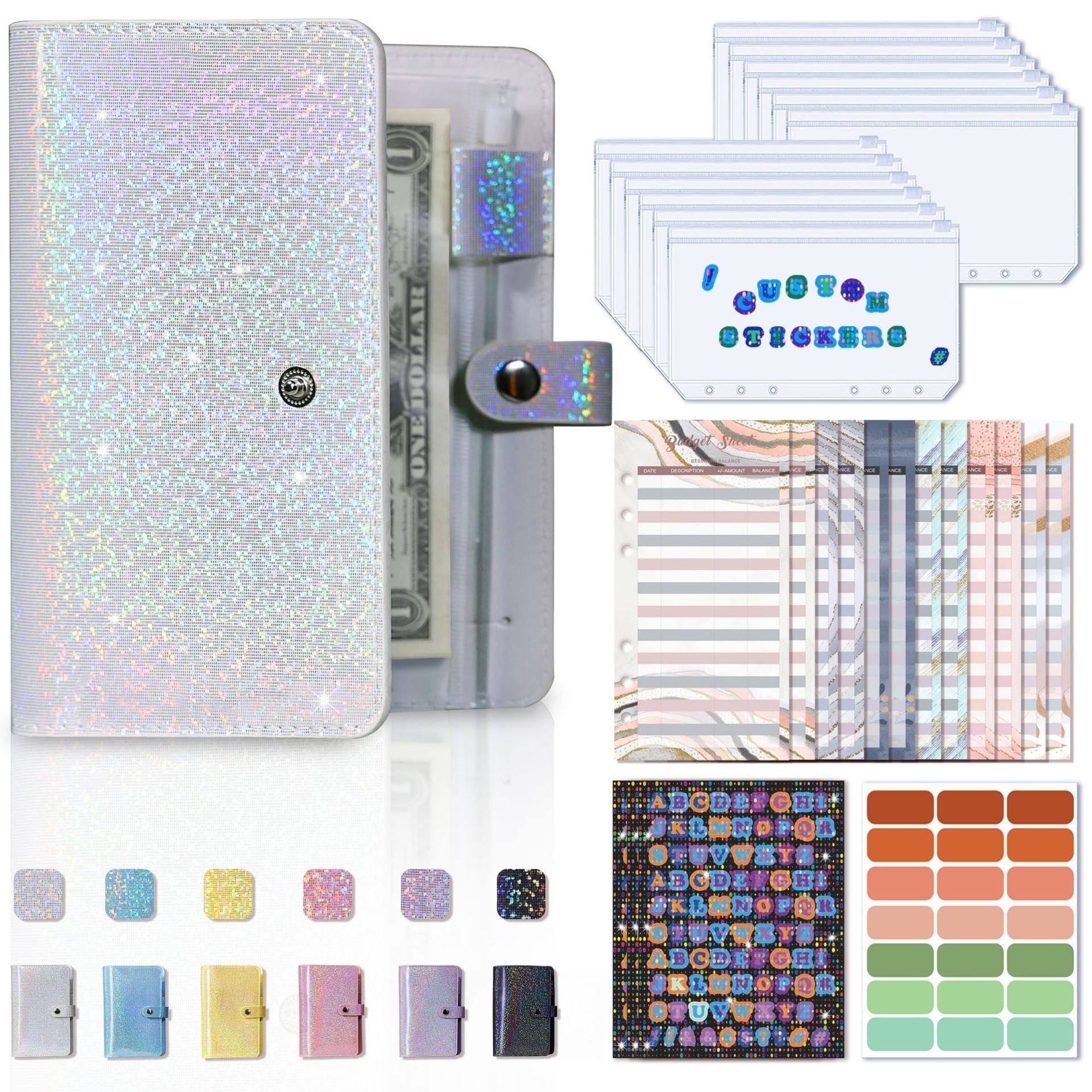 Full of Stars A6 Loose-Leaf Bookkeeping Notebook Creative Cash Budget Financial Planning Manual Account Book - Korvel