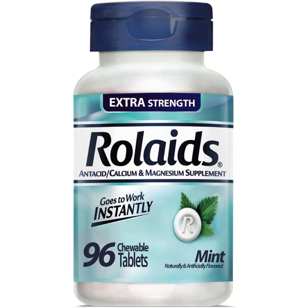Tabletas Masticables Rolaids para el Alivio de la Acidez Estomacal