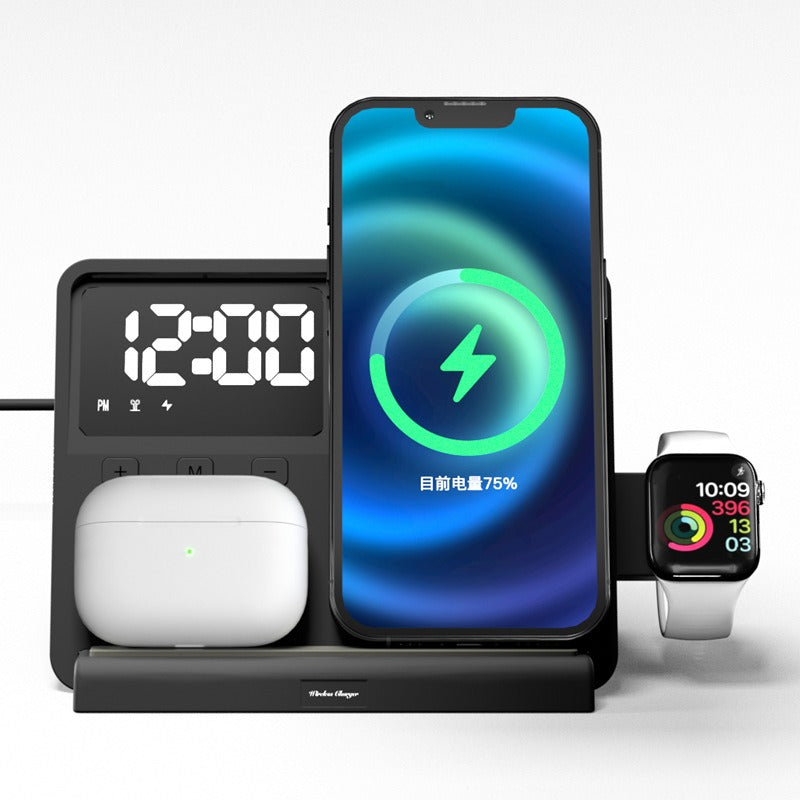 The thermometer clock supports wireless charging and night light charging - Korvel