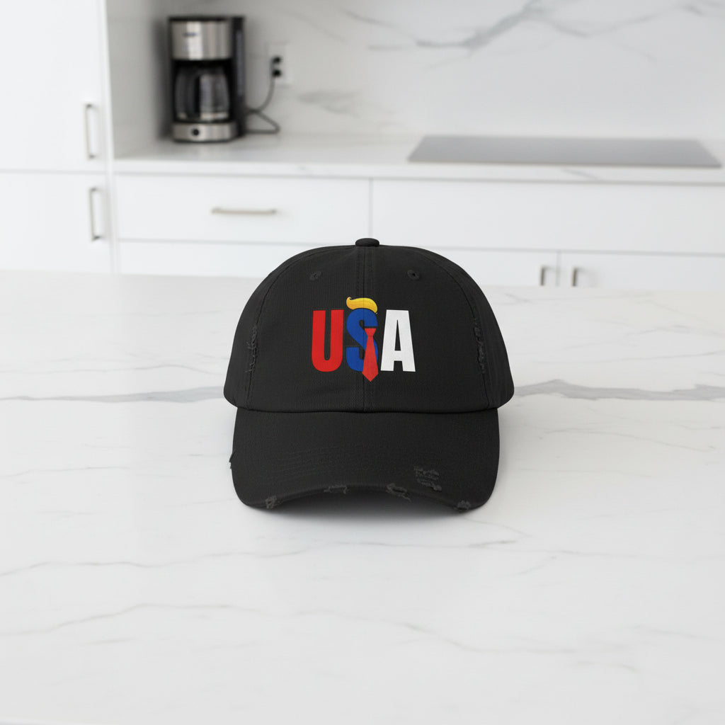 Gorra Unisex Tendencia Distressed USA