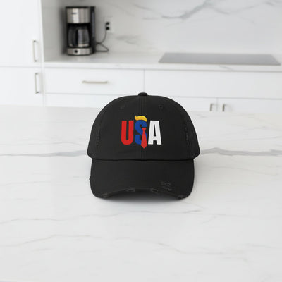 Gorra Unisex Tendencia Distressed USA