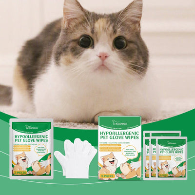 Pet Disposable Cleaning Gloves Dog Cat Hair And Skin Gentle Cleaning Care Gloves - Korvel