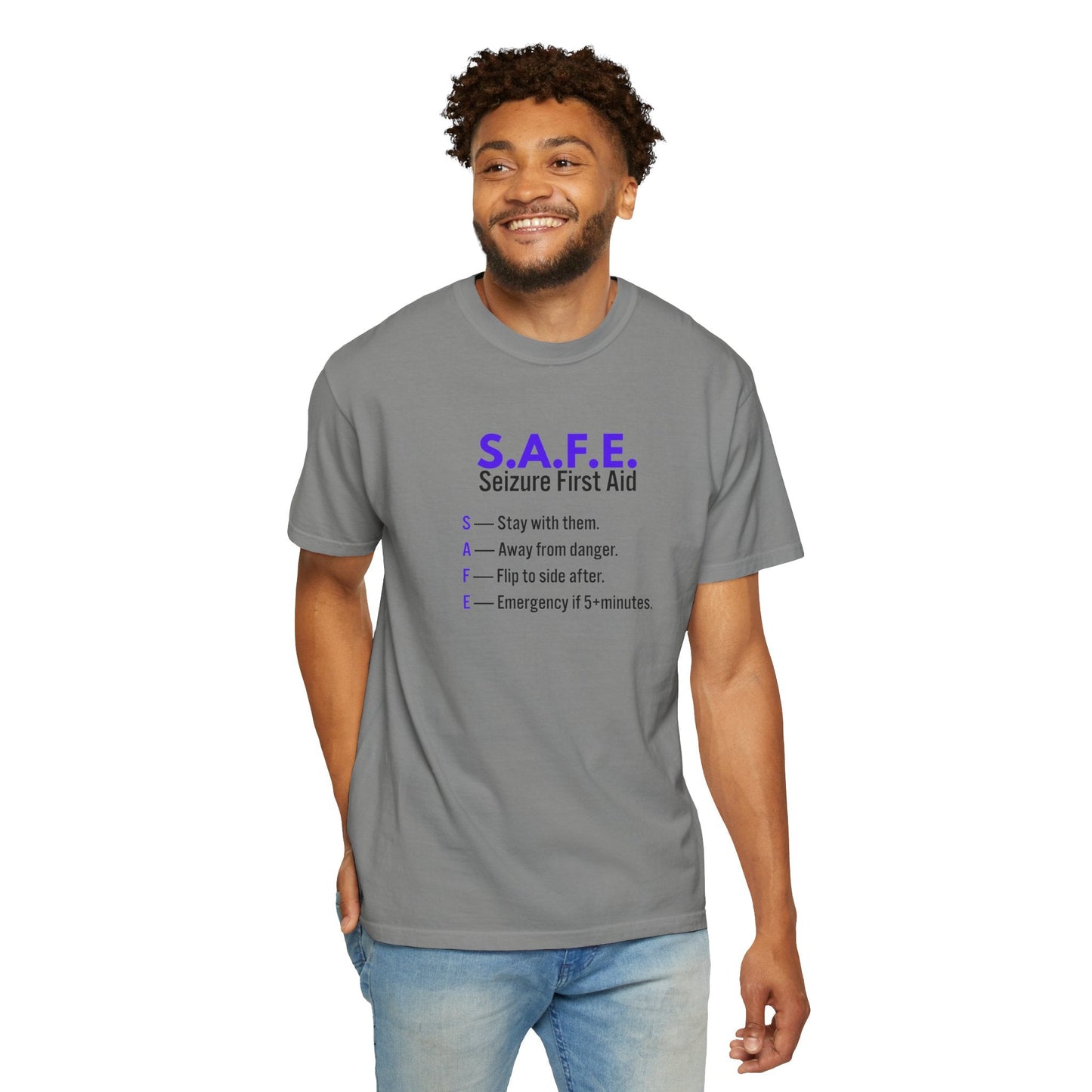 S.A.F.E. Seizure First Aid T-Shirt – Epilepsy Awareness Tee