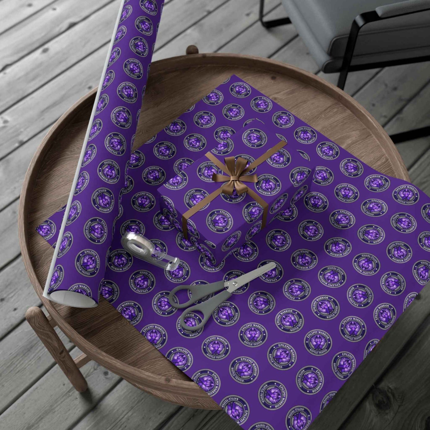 Epilepsy Warrior Gift Wrap - Purple Awareness Paper