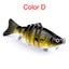 10cm Luya Bait Multi-Section Fish Plastic Hard Bait 15.5g Seven Sections Luya Bionic Bait Section Long Distance Cast Fake Bait Bait - Korvel