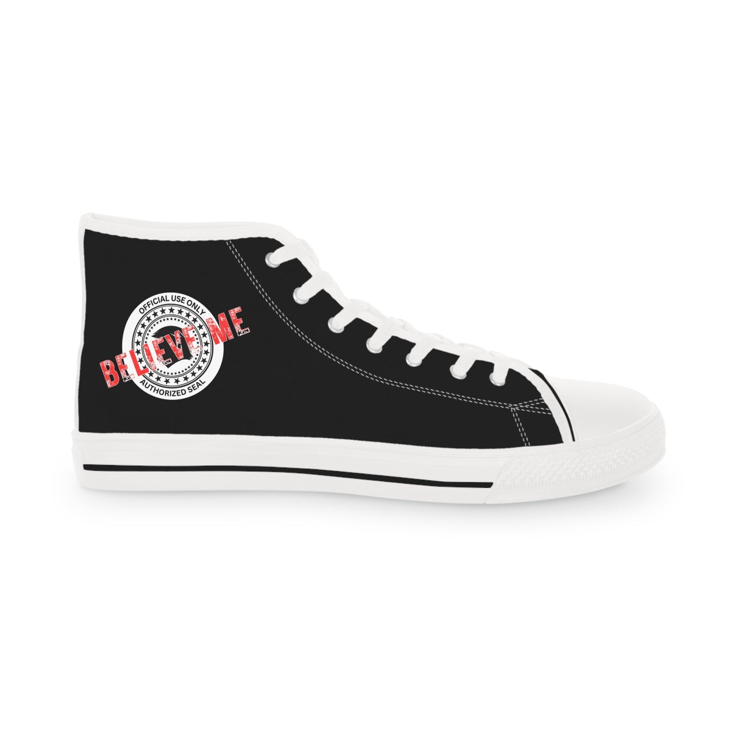 Believe Me Men's High-Top Sneakers - Statement Shoes