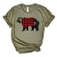 Plaid Racoon-1167 Unisex T-Shirt