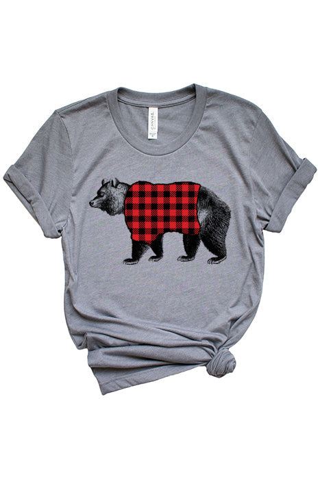 Plaid Racoon-1167 Unisex T-Shirt