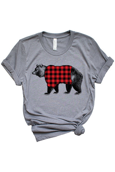 Plaid Racoon-1167 Unisex T-Shirt