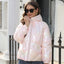 Shiny Surface Cotton Hooded Puffer Jacket