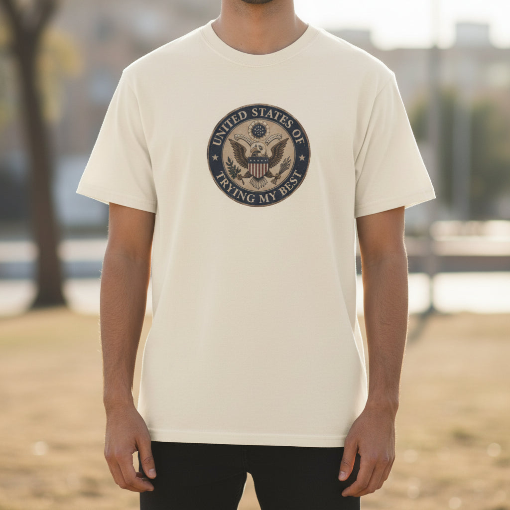 États-Unis de Faire de Mon Mieux T-Shirt Teint à la Garment