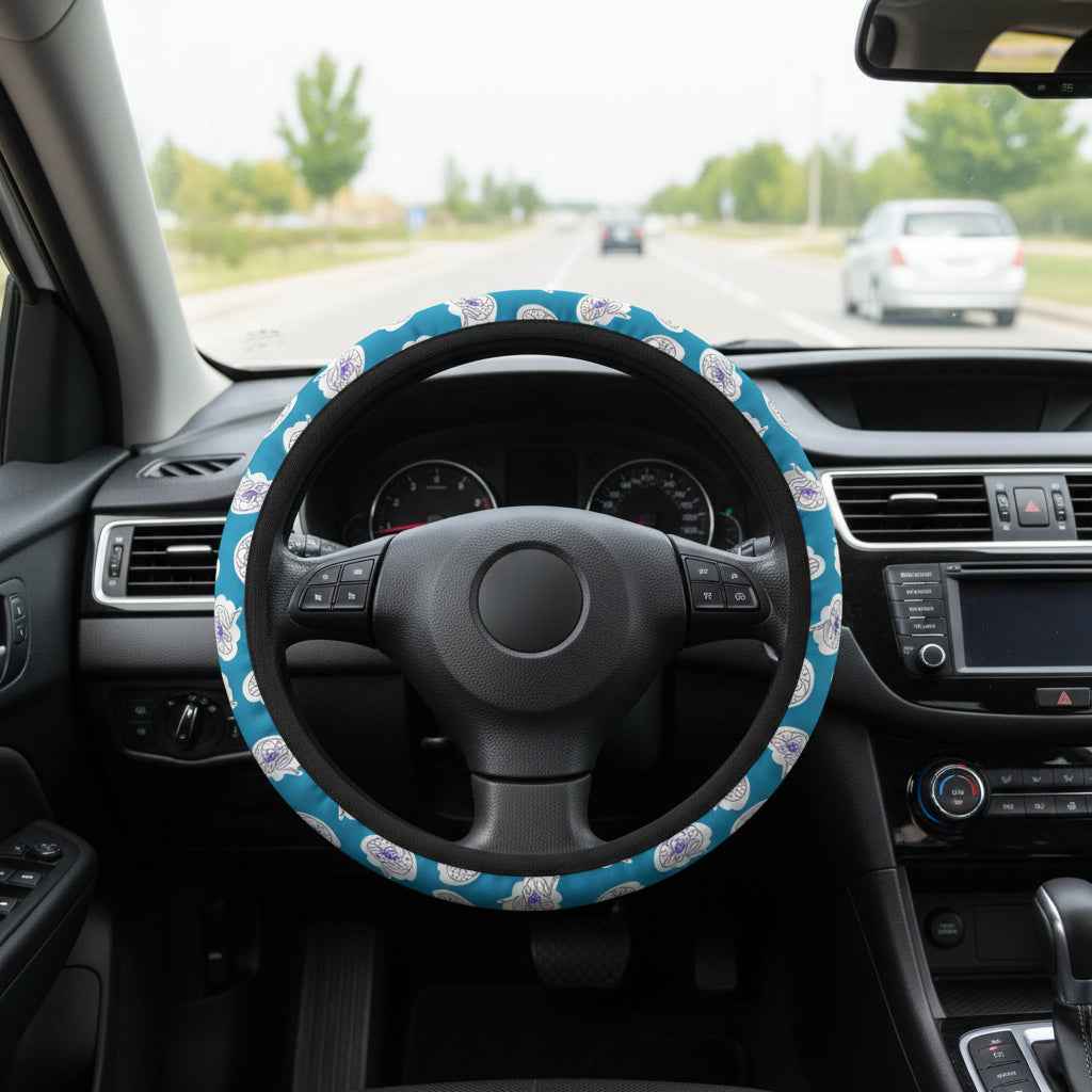 Neuro Brain Pattern Steering Wheel Cover | Soft Grip Upgrade