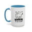 Introvertido. No molestar. Taza de café de gato en dos tonos