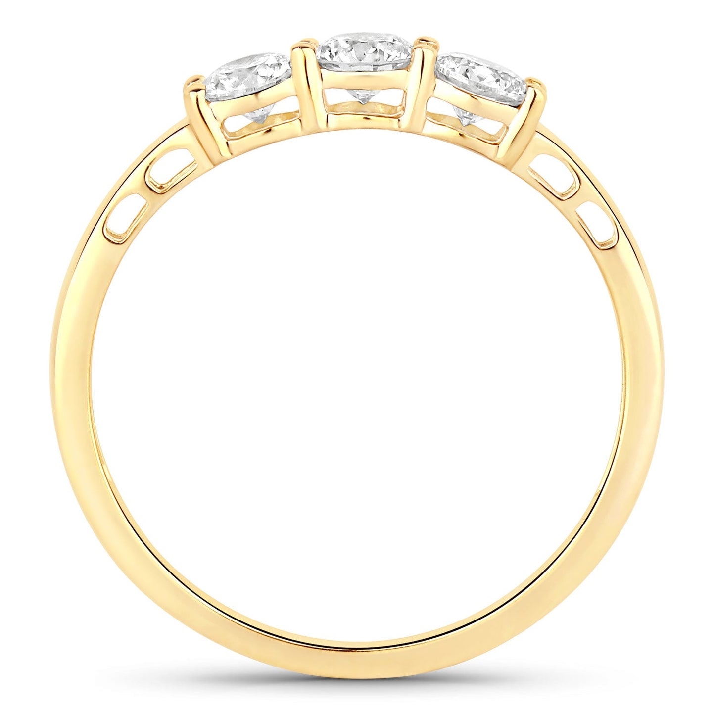 Anillo de Compromiso de Diamante Creado en Laboratorio de 0.51 Quilates en Oro Amarillo de 14K