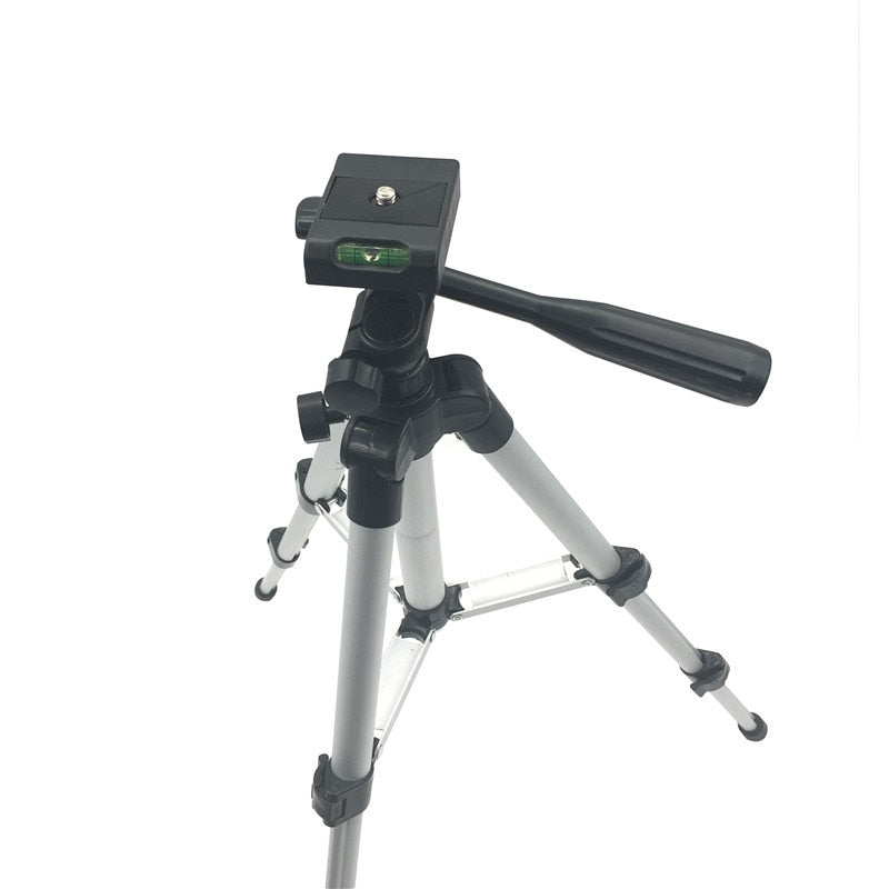 Professional Foldable Camera Tripod Holder Stand Screw 360 Degree Fluid Head Tripod Stabilizer Aluminum with Phone Holder - Korvel