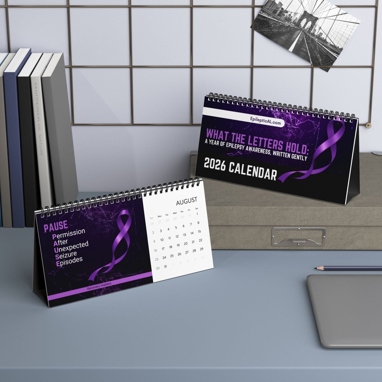 Ce que les lettres contiennent – Calendrier de bureau de sensibilisation à l'épilepsie 2026