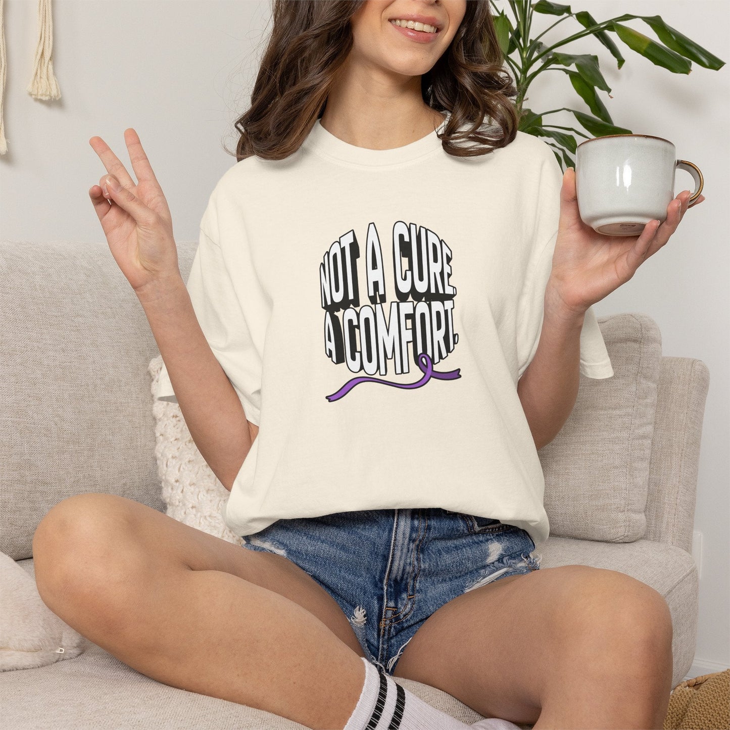 Pas un remède, un vêtement de confort - T-shirt teint en pièce