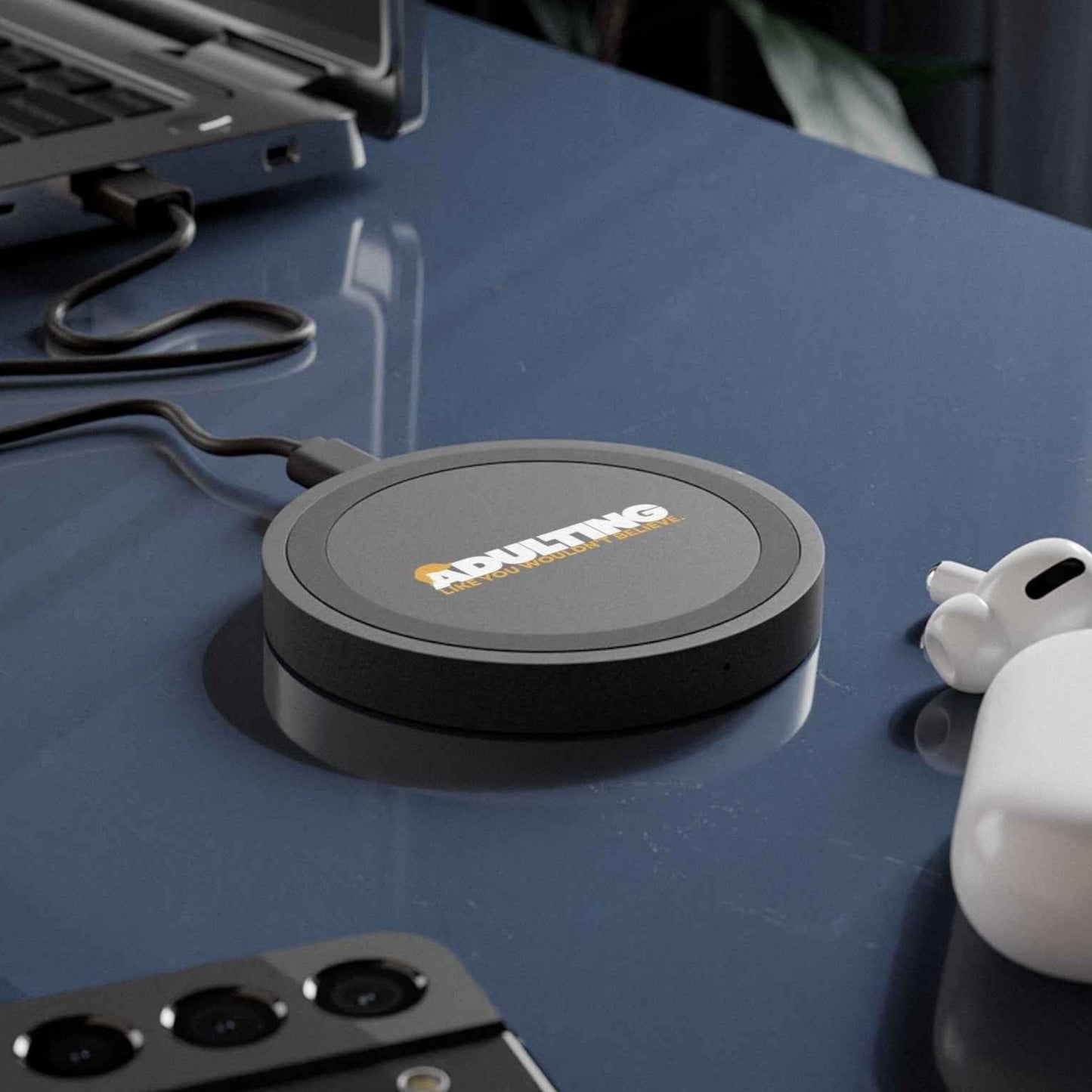 Chargeur sans fil Adulting - Accessoire de bureau humoristique