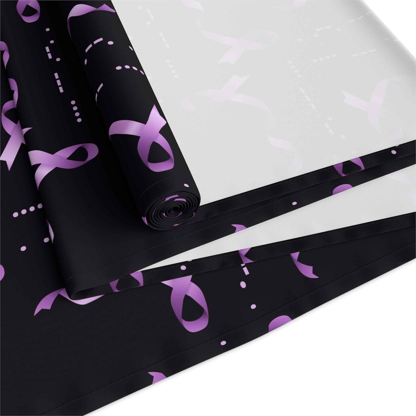 Couverture de table HOPE en code Morse pour la sensibilisation à l'épilepsie - Design de ruban viole
