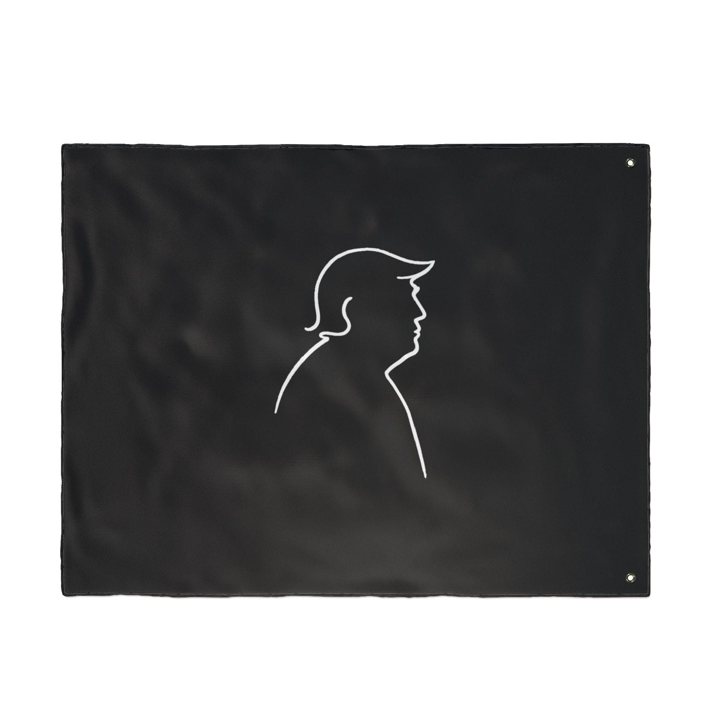 Minimalist Line Portrait Flag – Modern Political Design
