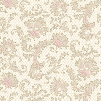 Candlelight & Romance Floral Sprays Cotton Wideback Fabric
