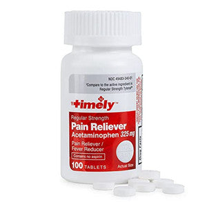 Timely Regular Strength Pain Relief Tablets - 325 mg Acetaminophen