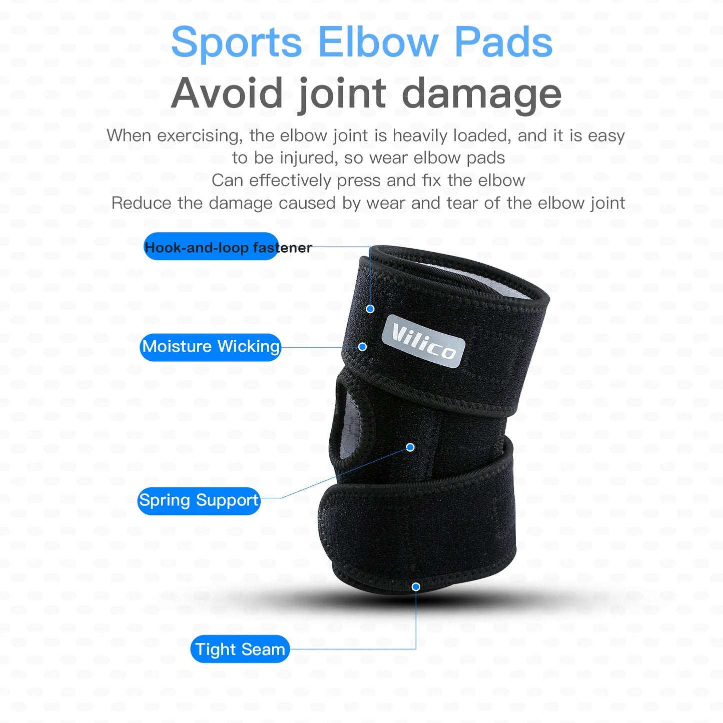 Protector de Codo de Fútbol Transpirable con Soporte de Resorte