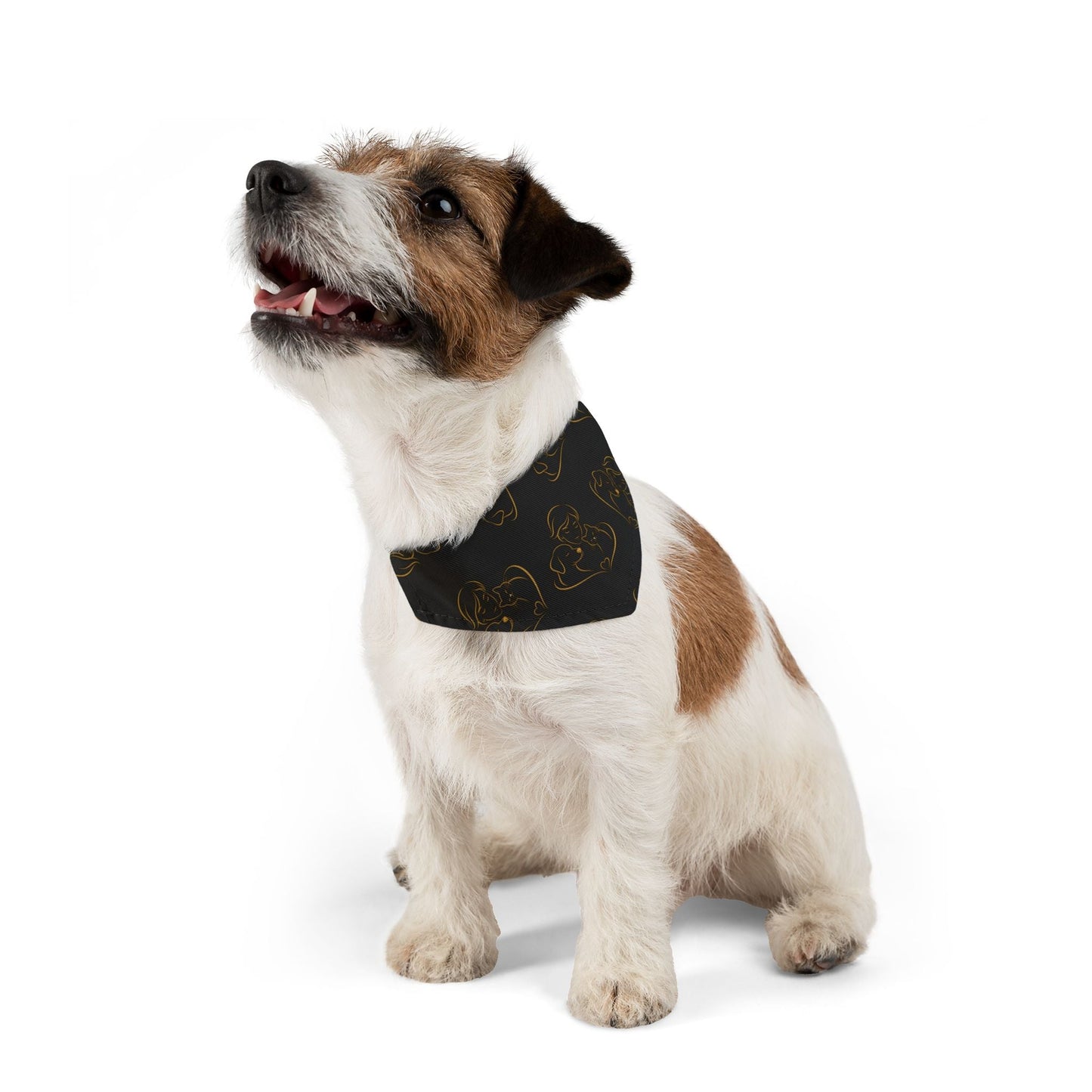 Love Line Art Dog Bandana – Elegant Pet Accessory