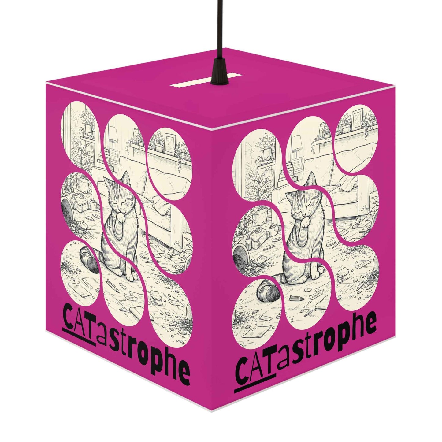 CATastrophe Cat Cube Lamp – Playful Accent for Cat Lovers