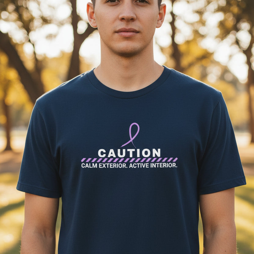 Caution: Calm Exterior. Active Interior. T-Shirt