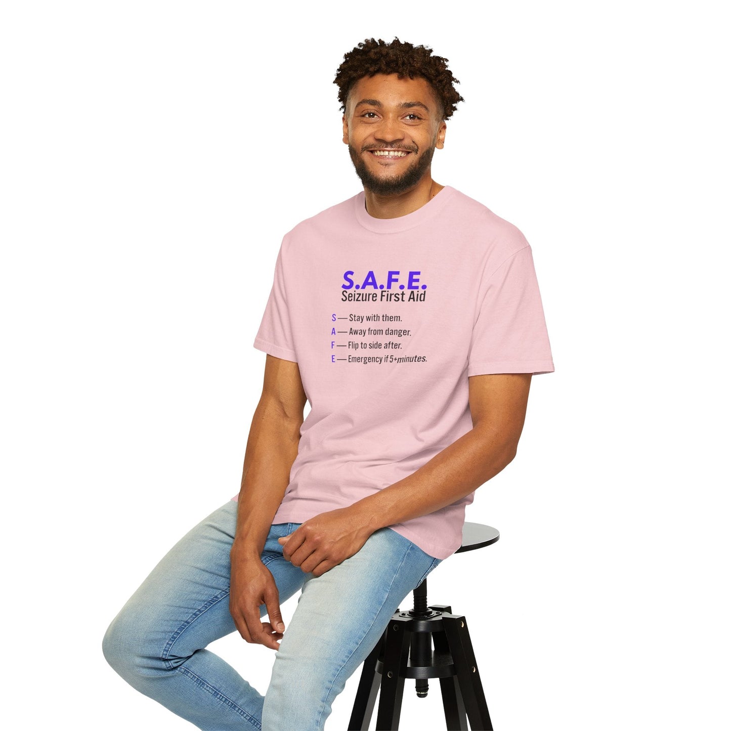 S.A.F.E. Seizure First Aid T-Shirt – Epilepsy Awareness Tee
