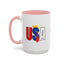 Taza de café con acento vibrante de EE. UU.
