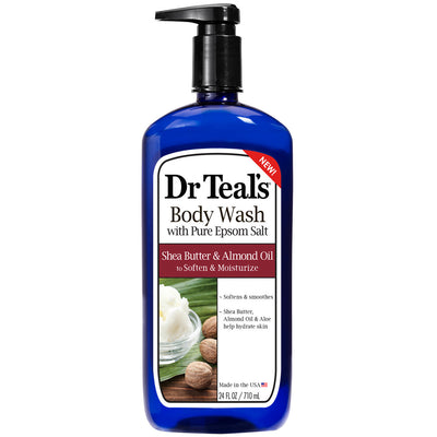Dr Teal's Epsom Salt Body Wash with Shea Butter & Almond Oil - 24 Oz Pump
