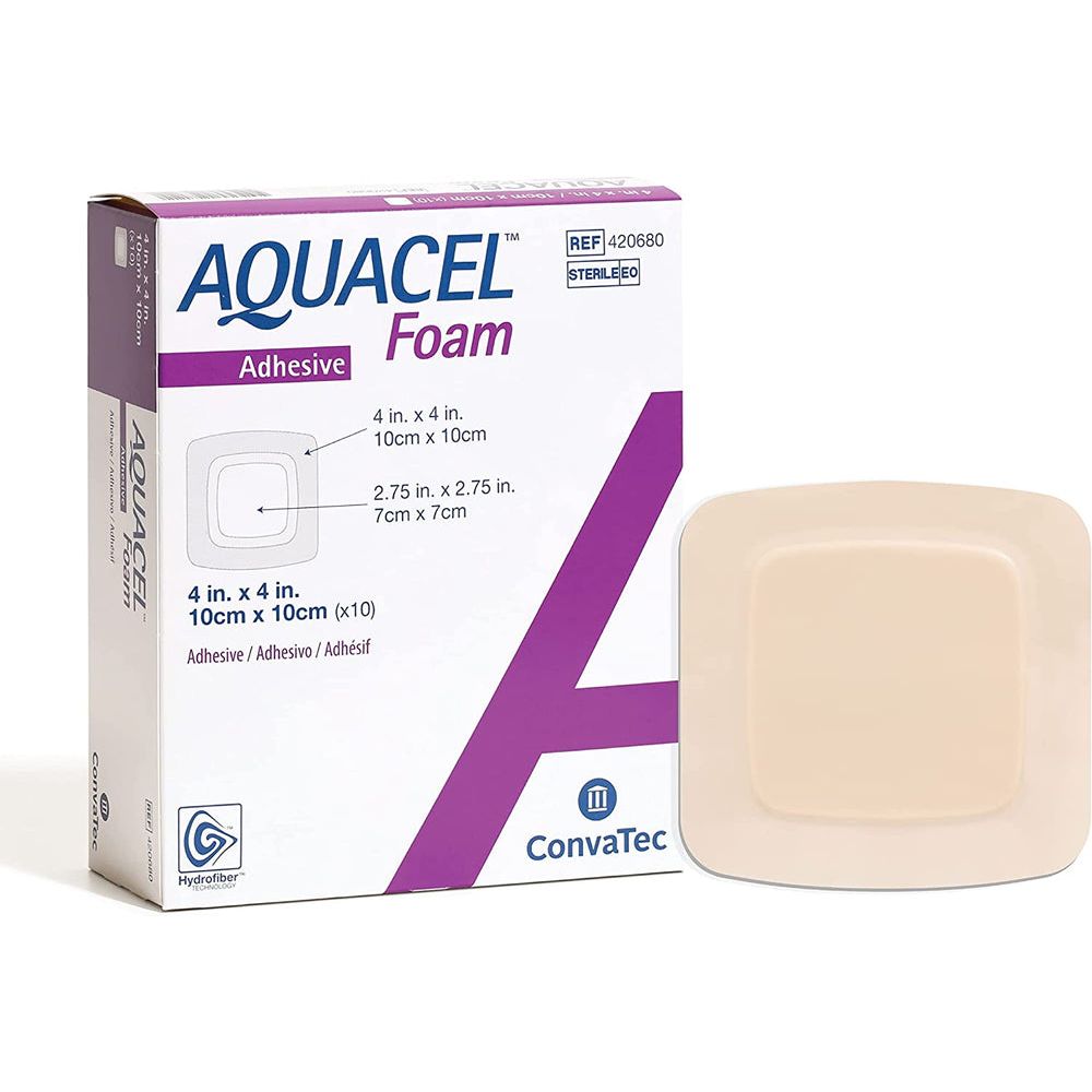 ConvaTec AQUACEL Vendaje de Espuma Gelificante Adhesivo - Caja de 10
