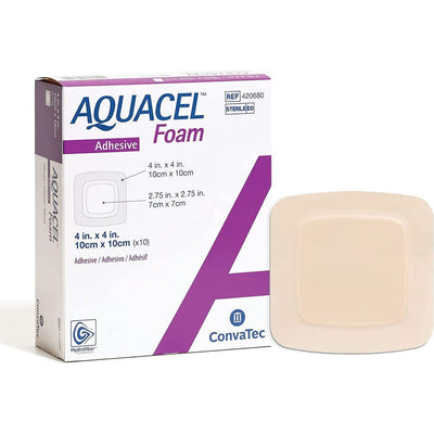 ConvaTec AQUACEL Vendaje de Espuma Gelificante Adhesivo - Caja de 10