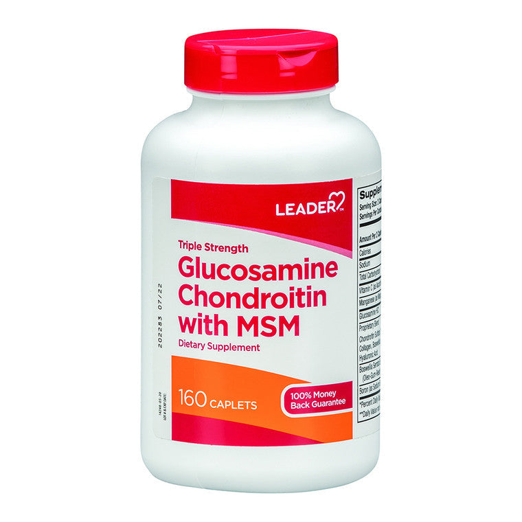 Leader Triple Strength Glucosamine Chondroitin avec MSM Comprimés, 150 Comptes
