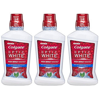 Bain de bouche Colgate Optic White, menthe glaciale, 16 oz